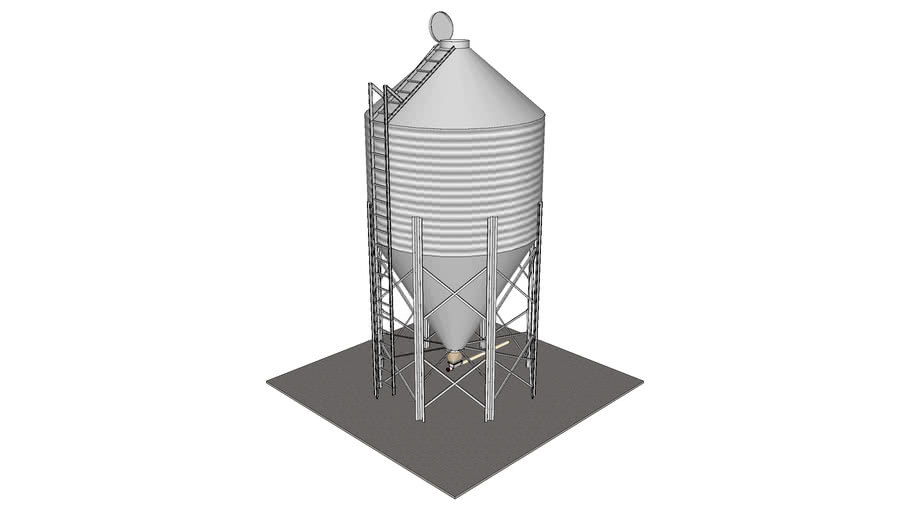 Grain Bin, 18 Ton 3D Warehouse