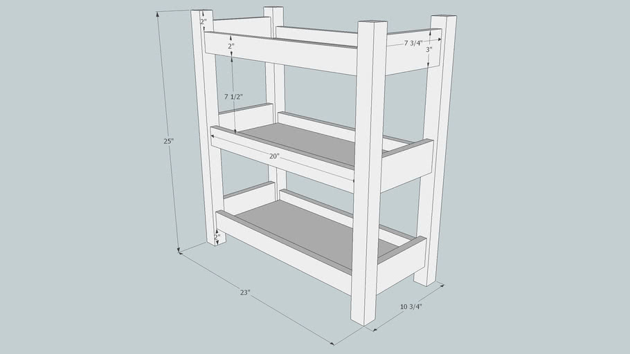 American Girl Doll Bunk Bed 3d Warehouse, American Girl Bunk Bed Plans