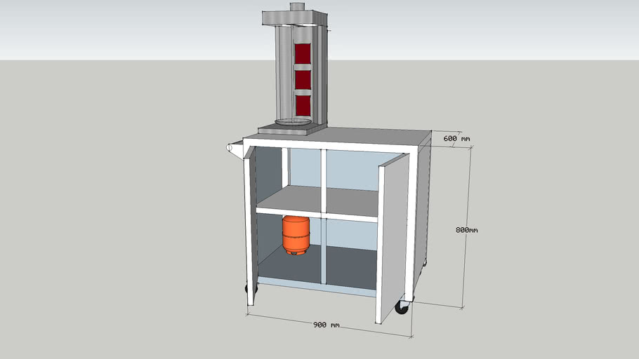 Mobile Arabic Shawarma Machine 3d Warehouse