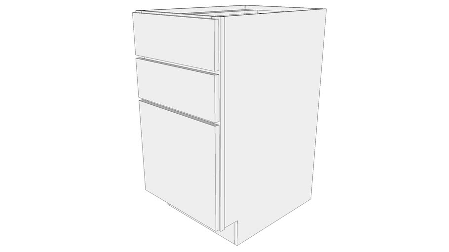 Glenwood Base Cabinet B2D18 - Two Drawers, One Door
