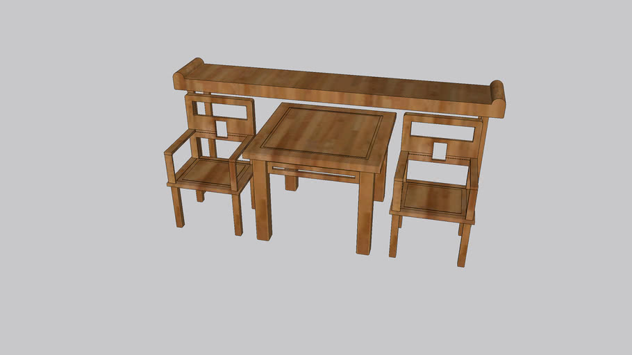 Chinese Wooden Furniture Suit