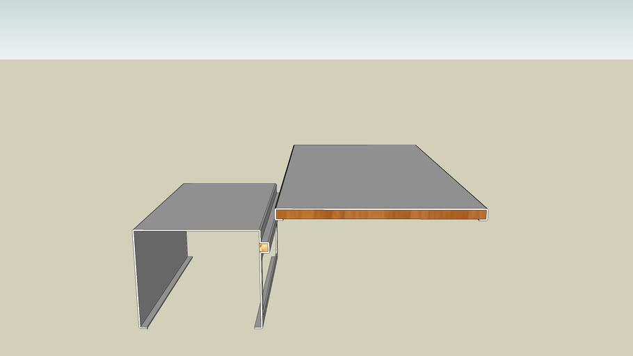bed - table and chair