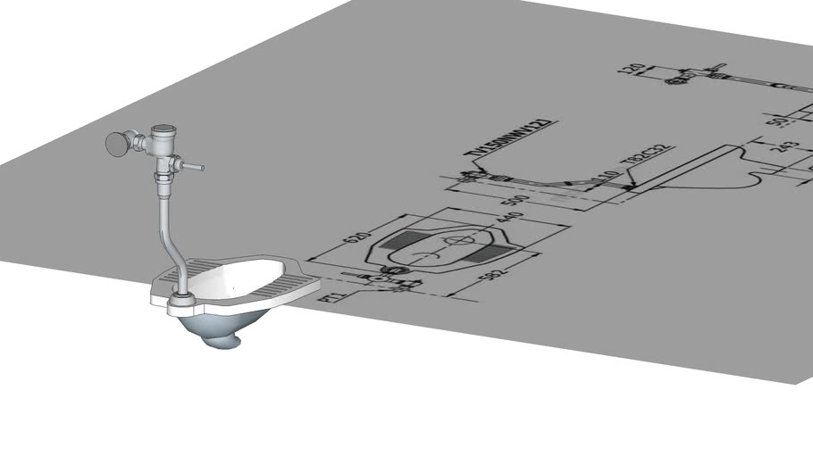 toilet jongkok ada kran | 3D Warehouse