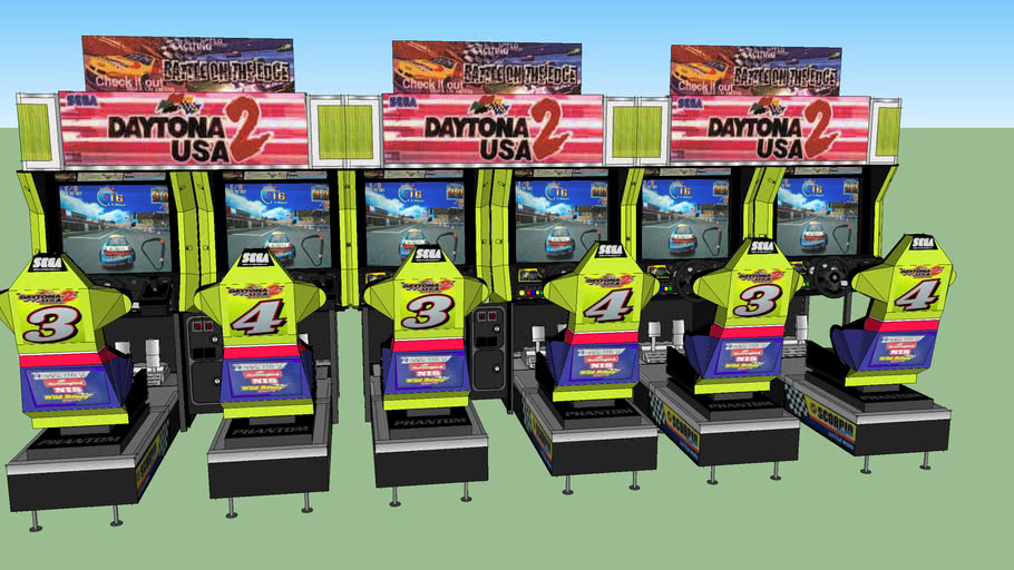 Daytona Usa 2 Arcdae Game 6 Player 3d Warehouse