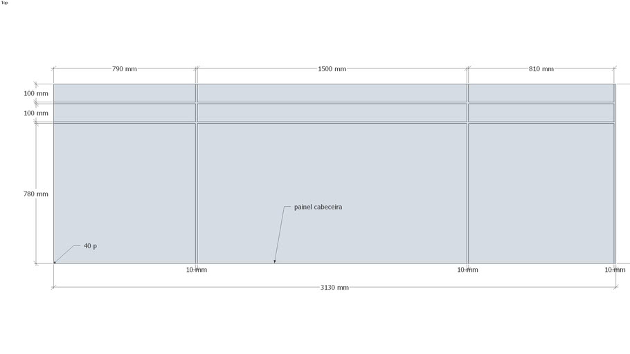 painel cabeceira | 3D Warehouse