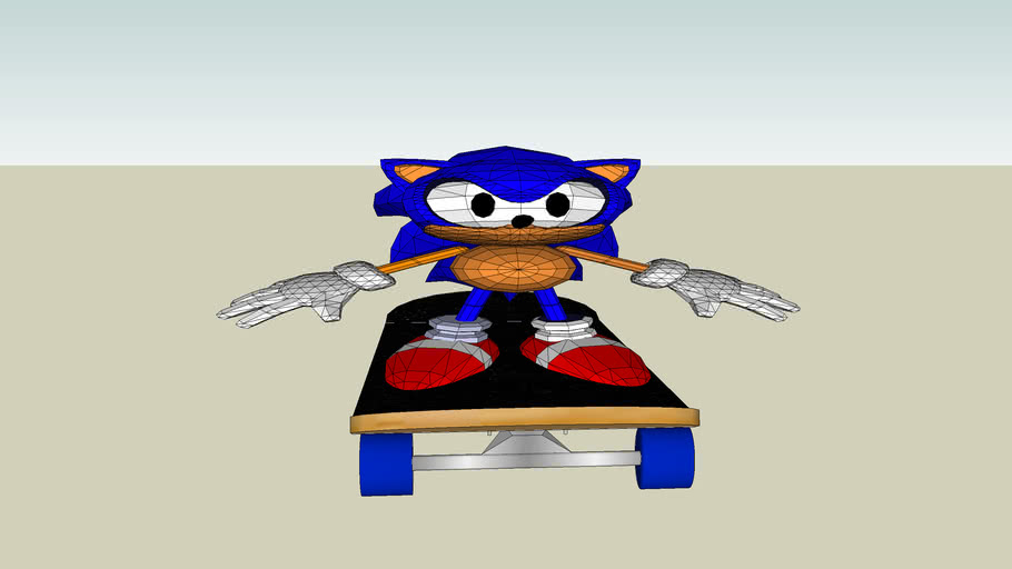 sonic extreme (skate board) | 3D Warehouse