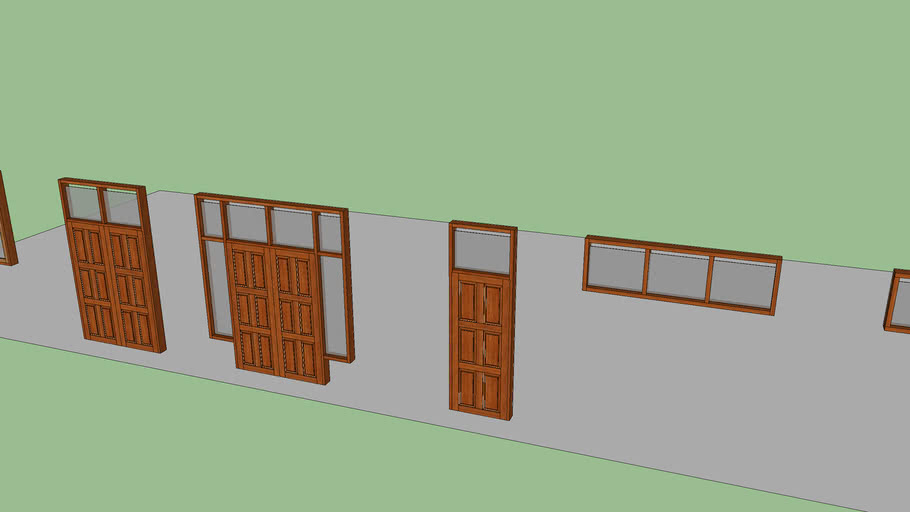  Kusen  Pintu dan Jendela  Sekolah  3D Warehouse