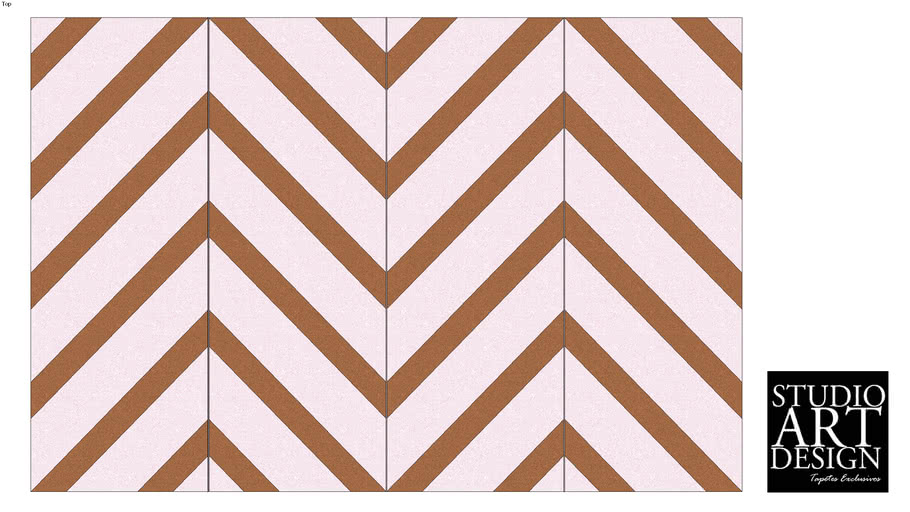 Tapete Especial Chevron 3D Warehouse