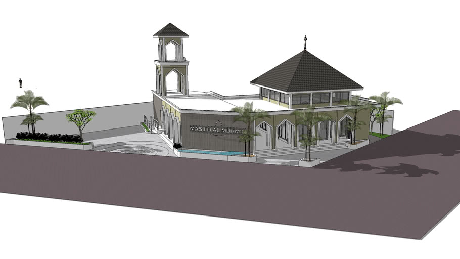 Masjid semi minimalis 3D Warehouse