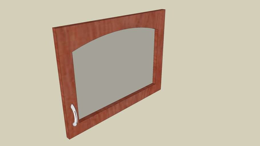 Wall Cabinet Door With Arched Glass Insert 3d Warehouse