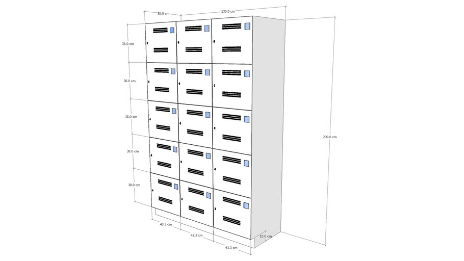 Casillero Metalico 3x5 | 3D Warehouse