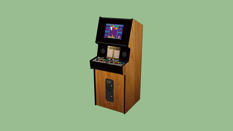 Neo Geo Mvs Arcade Cabinet Gold 2 Slot 3d Warehouse