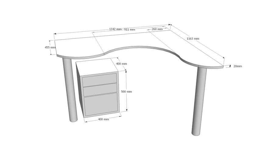 Eckschreibtisch 3d Warehouse