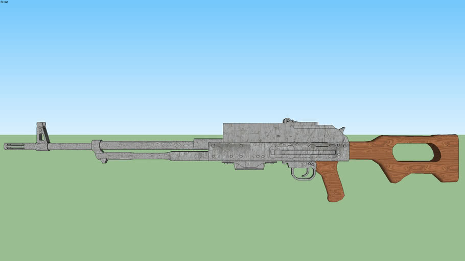 Pkm First Attempt W O Grip Or Box Magazine 3d Warehouse