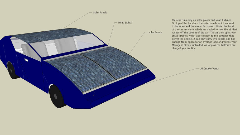 Solar/Wind powered car 3D Warehouse