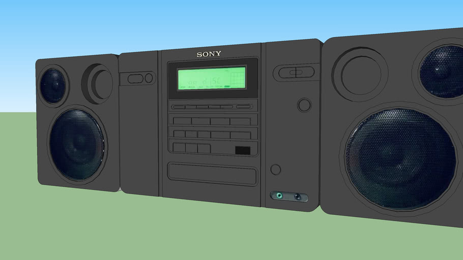 Sony (CFD-757) Portable Stereo Boom Box | 3D Warehouse