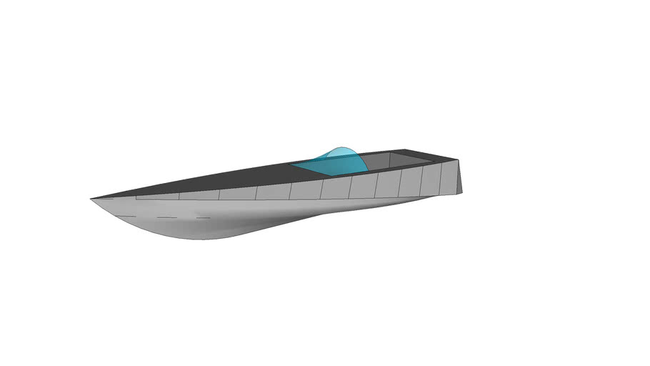 simple speedboat hull