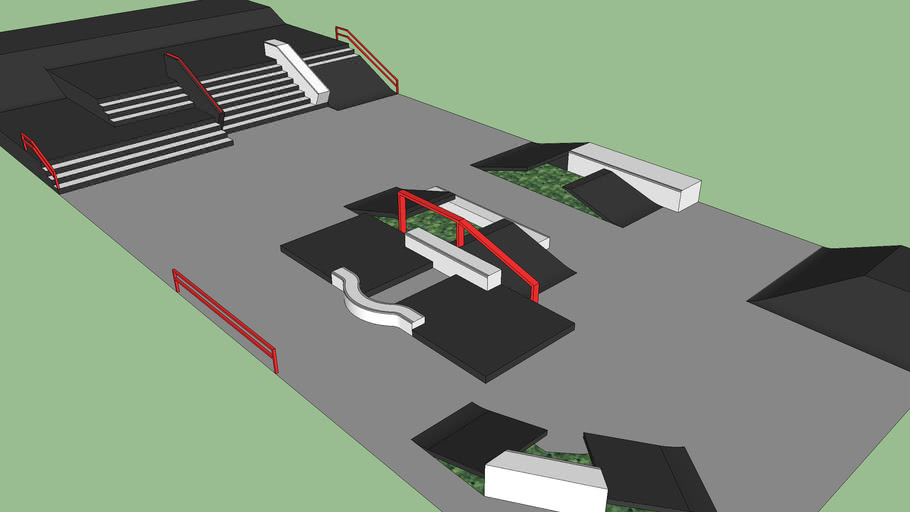 skateboard street park 3D Warehouse
