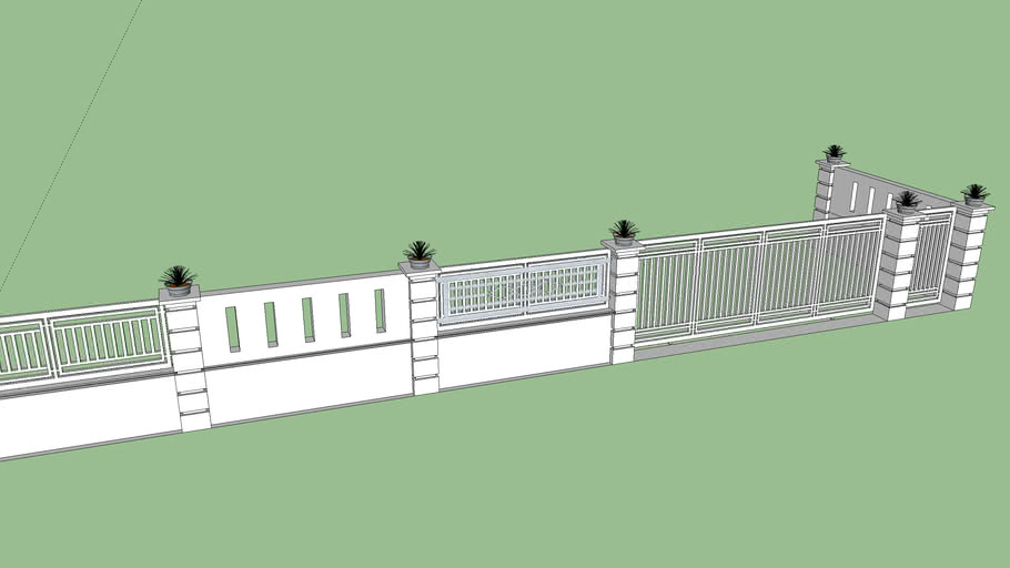 Desain pagar rumah Yeni Nurani 3D Warehouse