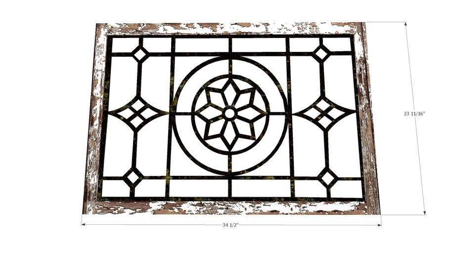 Decorative iron work window 3D Warehouse