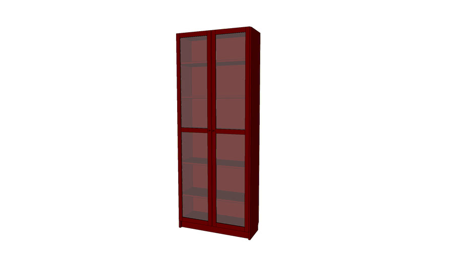 IKEA BILLY dark red bookcase 3D Warehouse