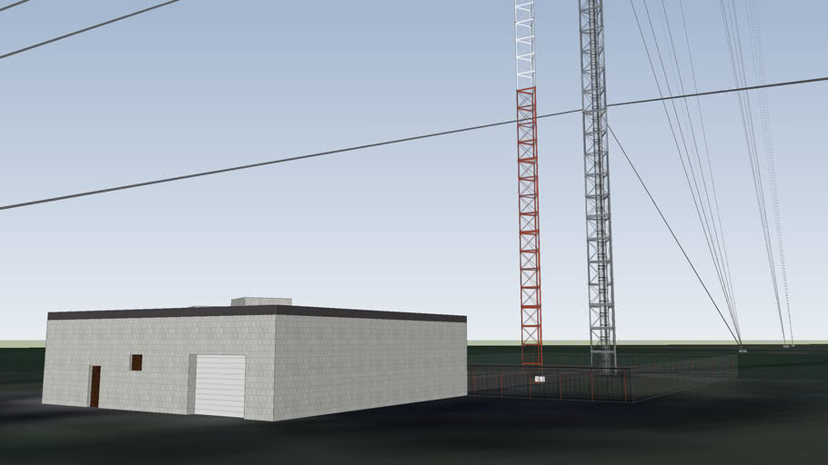 KXJB TV mast 3D Warehouse