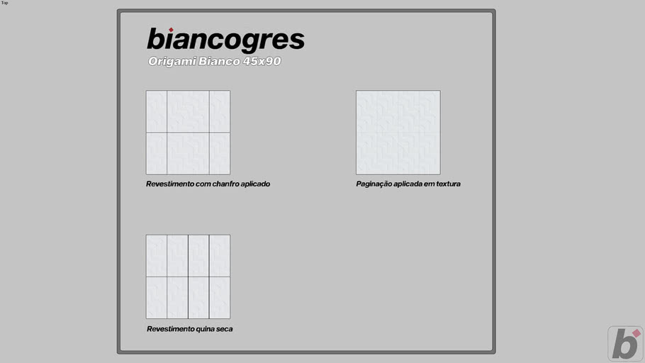 Origami Bianco 45x90