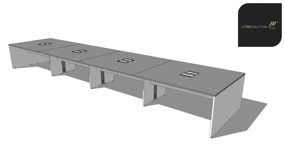 8L 1,60x1,40m Mesa Plataforma Linha New Link 3D Warehouse