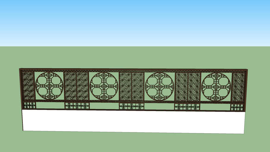 Chinese partition 3D Warehouse