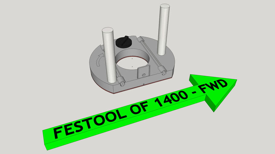 FESTOOL OF1400 router plate | 3D Warehouse
