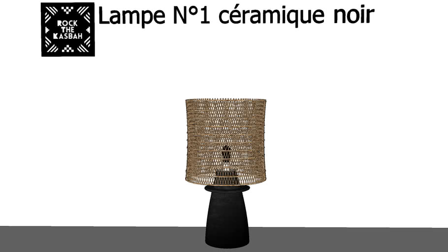 Lampe N°1 céramique noir