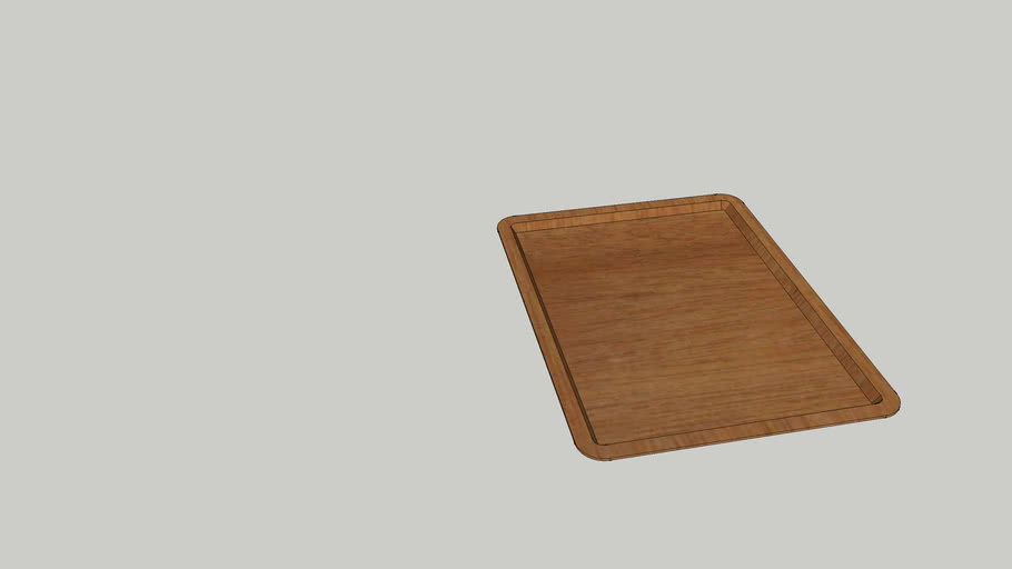 Rectangular Mahogany Tray 3D Warehouse