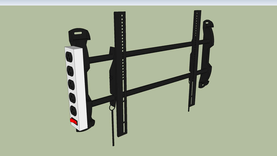 Chief MTM1U LCD Wall Mount Bracket with Power Strip 3D Warehouse