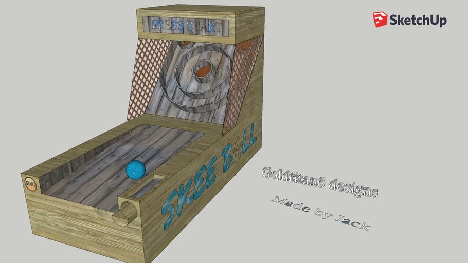 skee ball machine 3D Warehouse