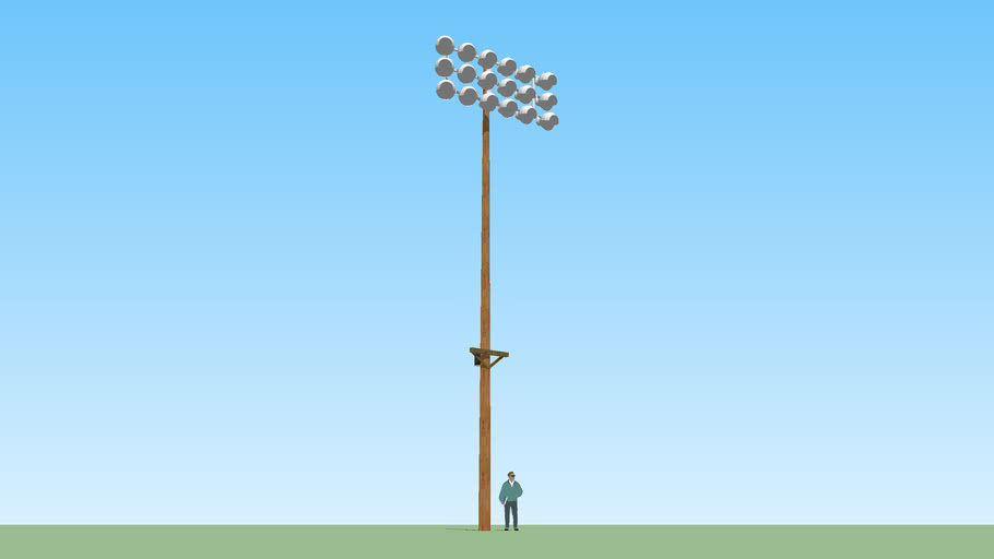 1950's-Styled Special-Use 50' Cherry-Wood Sports Lighting Solution