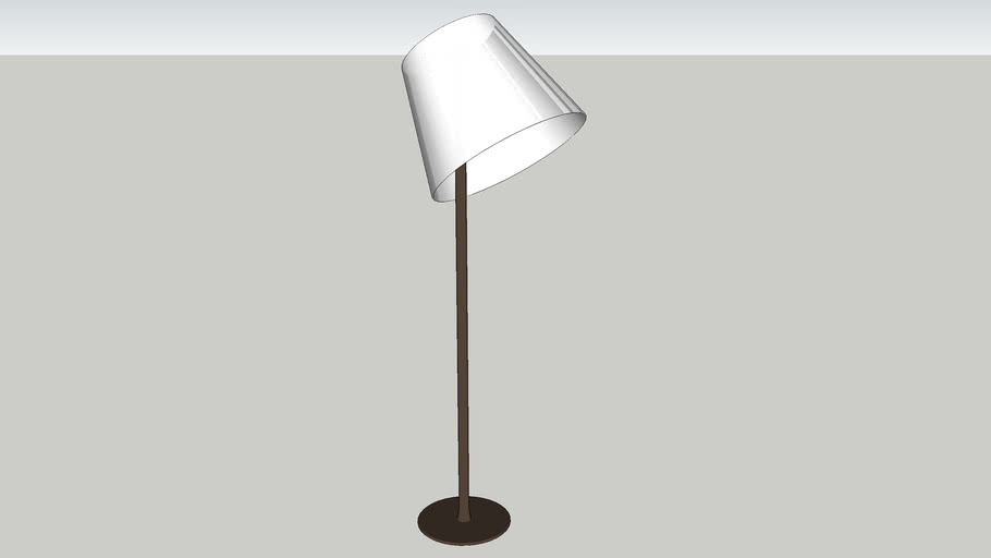 Basic vloerlamp wit schuin | 3D Warehouse