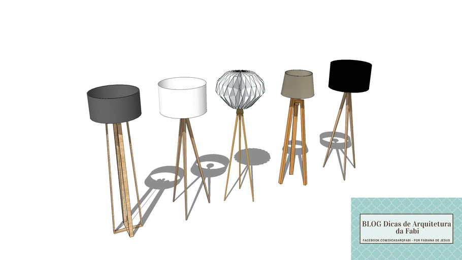 Luminárias de piso 3D Warehouse