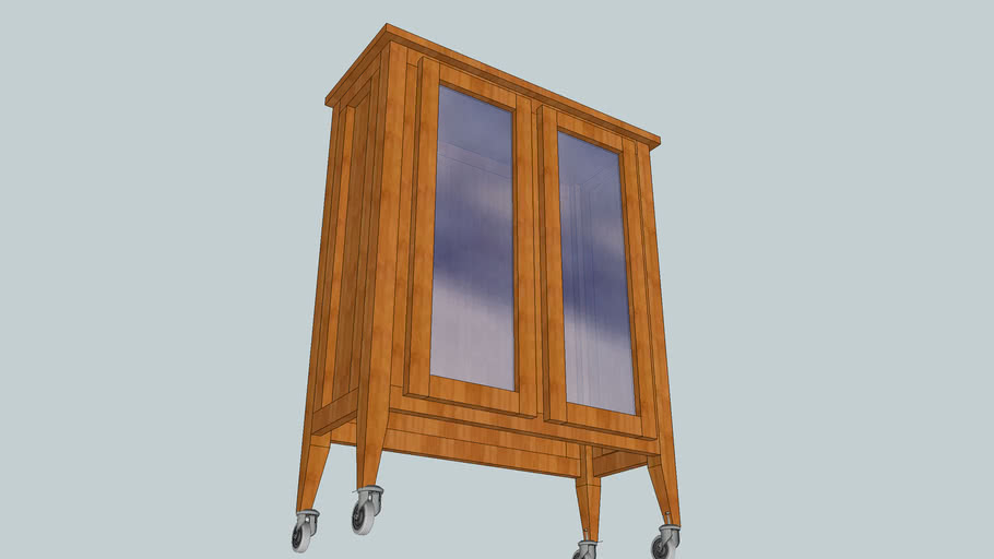 Pie safe book shelf of reclaimed wood 3D Warehouse