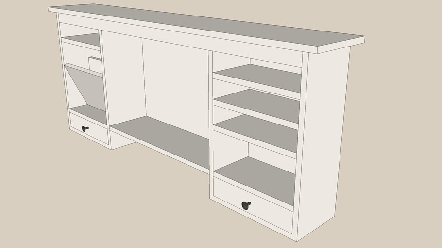 Hemnes Desk Add On Unit White 3d Warehouse