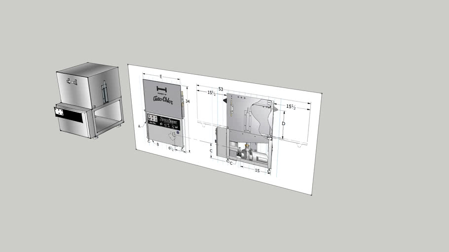 auto chlor undercounter dishwasher (shell only) 3D Warehouse