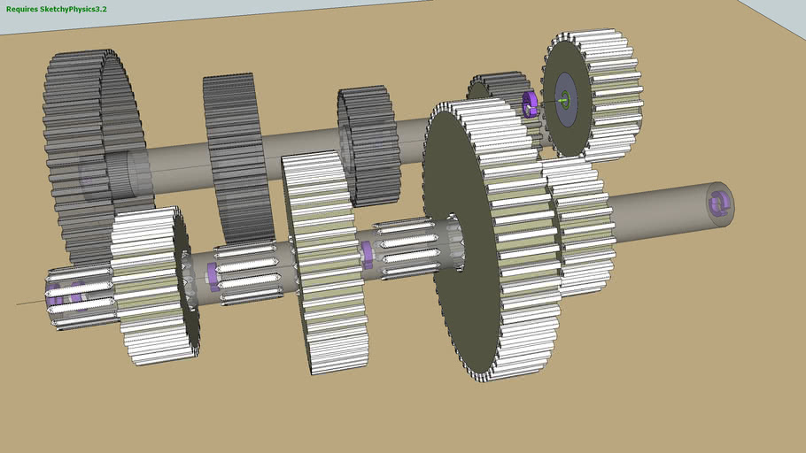 3 Speed Gearbox with Reverse Sketchy 3D Warehouse