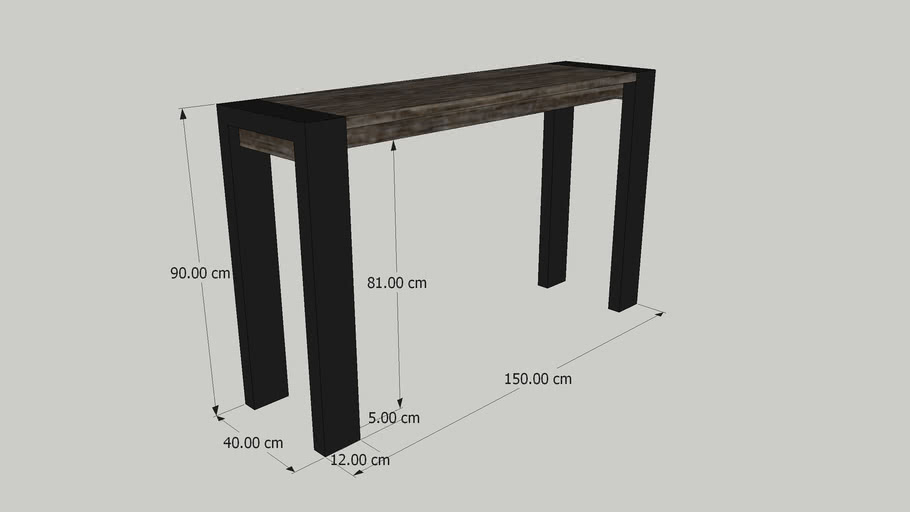 640635 Dax Console Tafel 3d Warehouse