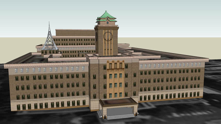 名古屋市役所 Nagoya City Hall 3d Warehouse