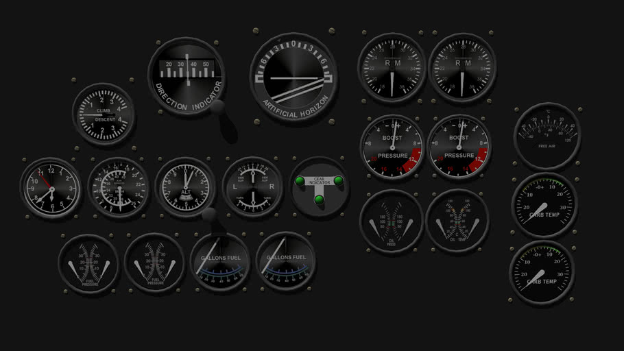 aircraft instruments 3D Warehouse