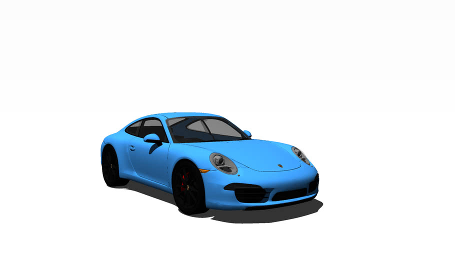 2012+Porsche+911+Carrera+(light+blue+matte).skp | 3D Warehouse