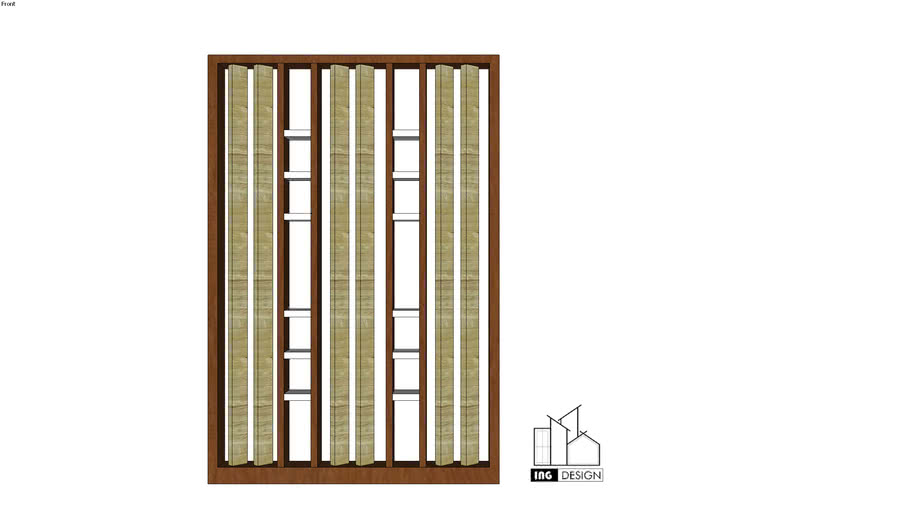  Wood  Partition Partisi  Kayu 3D Warehouse