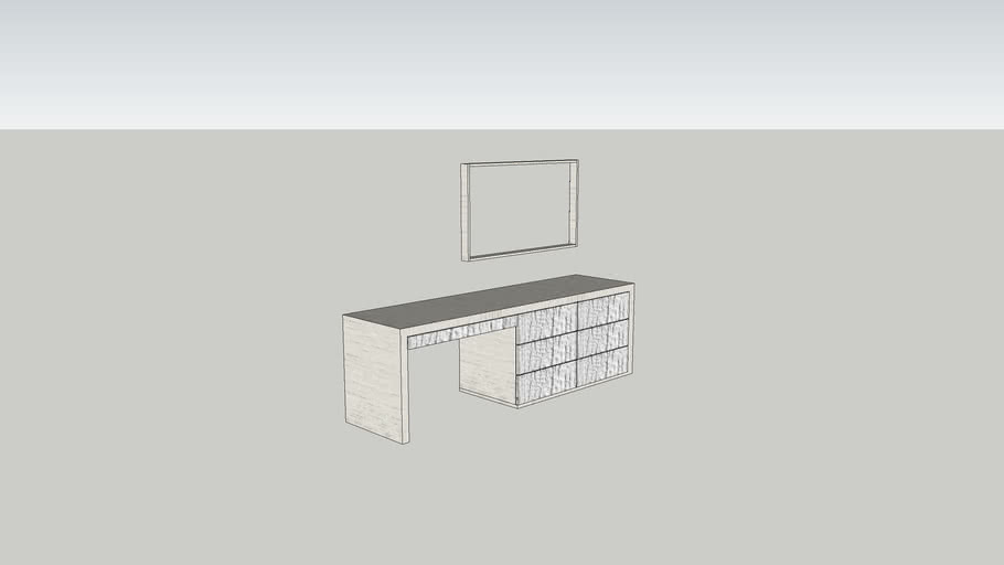 Corbo Dresser Desk Combo 3d Warehouse, Dresser Desk Combo Furniture