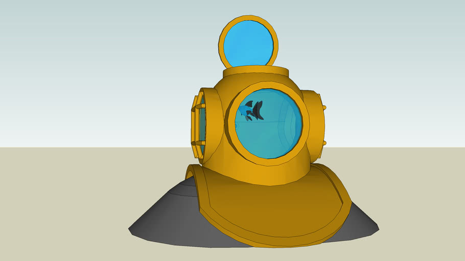 Diving helmet fish tank 3D Warehouse