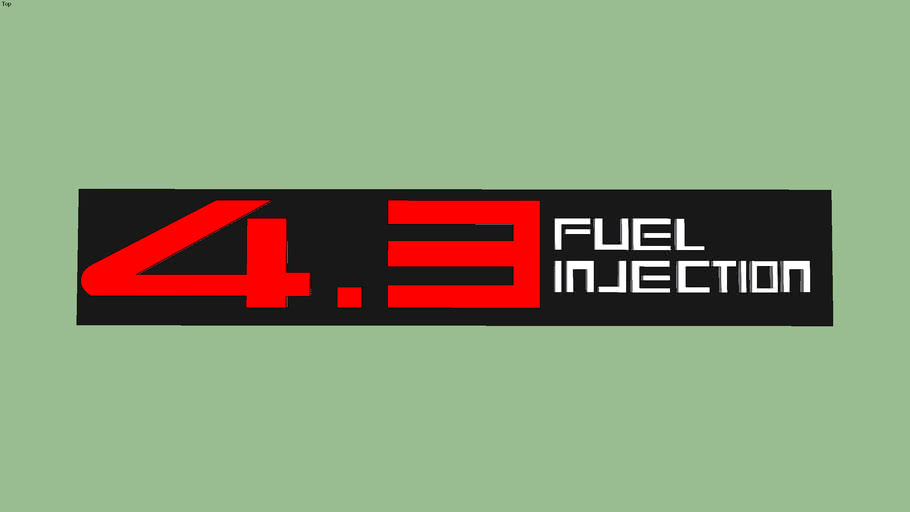 4.3 Fuel Injection Engine Emblem 3D Warehouse