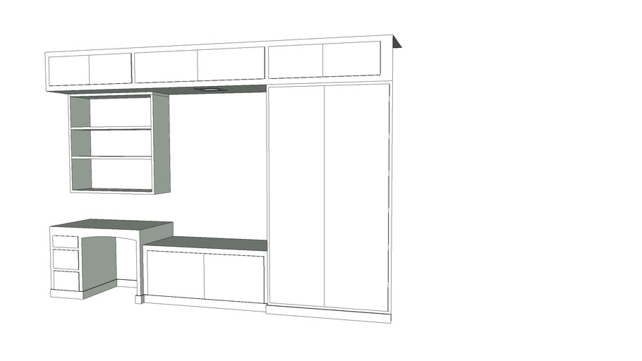 Furniture Bedroom Or Office Built Ins 3d Warehouse